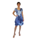 Φόρεμα κοντό βαμβακερό rayon με μανίκια